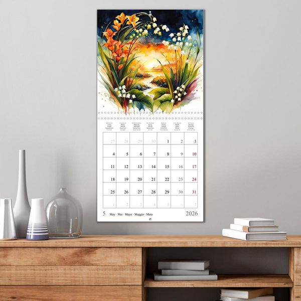Produktbild: Magie des quatre saisons (Calendrier mural carr&eacute; 2026 30x30 cm) Calendrier double avec une page pour vos prises de notes