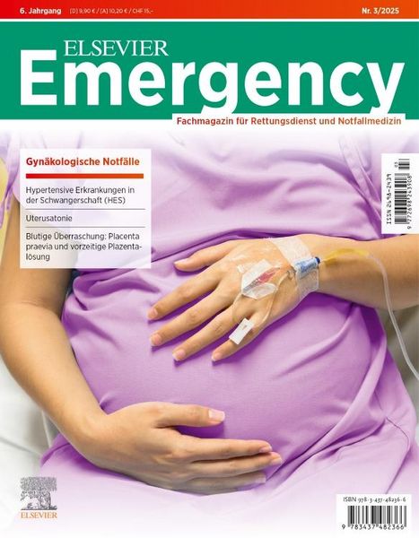 Produktbild: ELSEVIER Emergency. Gyn&auml;kologische Notf&auml;lle. 3/2025: Fachmagazin f&uuml;r Rettungsdienst und Notfallmedizin