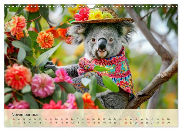 Produktbild: Koalas im Modefieber. Flauschig und Chic beim Fotoshooting (Wandkalender 2026 DIN A3 quer), CALVENDO Monatskalender