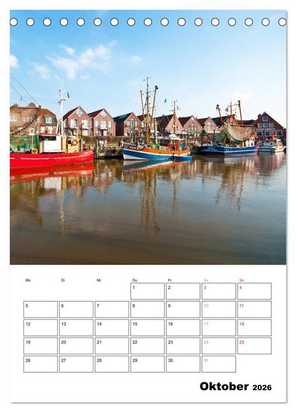 Produktbild: Neuharlingersiel Hafenromantik / Planer (Tischkalender 2026 DIN A5 hoch), CALVENDO Monatskalender