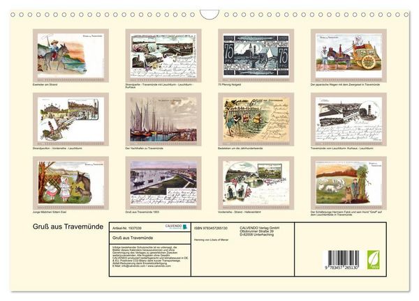 Produktbild: Gru&szlig; aus Travem&uuml;nde (Wandkalender 2026 DIN A3 quer), CALVENDO Monatskalender