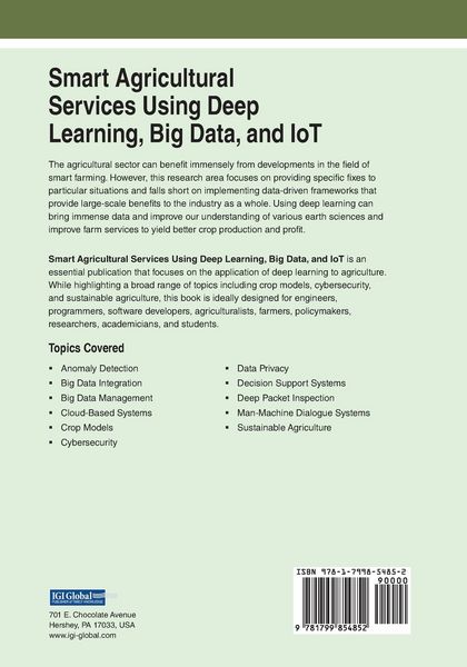Produktbild: Smart Agricultural Services Using Deep Learning, Big Data, and IoT