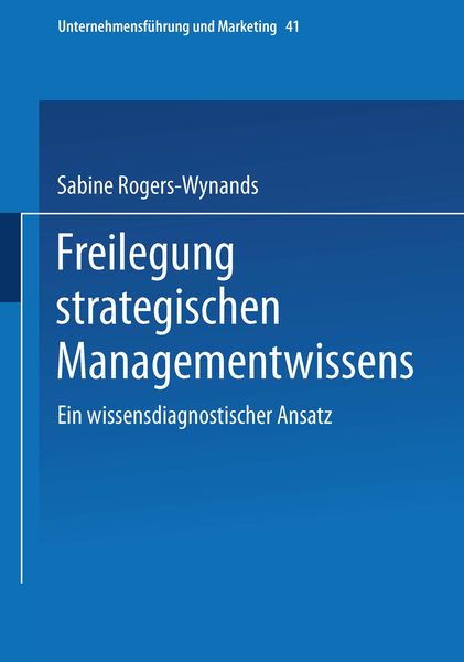 Produktbild: Freilegung strategischen Managementwissens