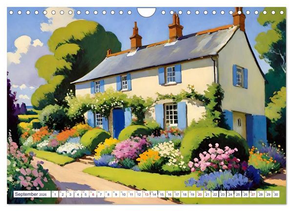 Produktbild: Englische Cottages (Wandkalender 2026 DIN A4 quer), CALVENDO Monatskalender
