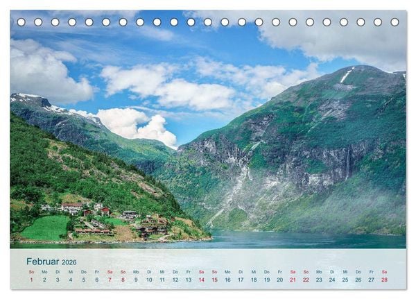 Produktbild: Norwegen von Oslo bis &Aring;lesund (Tischkalender 2026 DIN A5 quer), CALVENDO Monatskalender