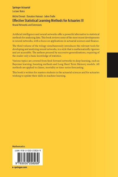 Produktbild: Effective Statistical Learning Methods for Actuaries III