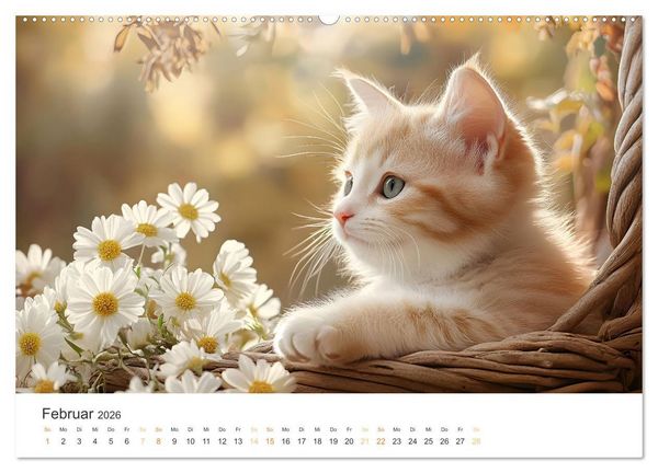 Produktbild: Katzen - sanfte Sch&ouml;nheiten (Wandkalender 2026 DIN A2 quer), CALVENDO Monatskalender