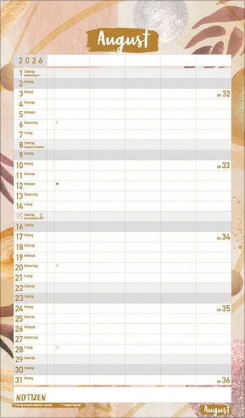 Produktbild: Familienplaner Metallic Glam 2026