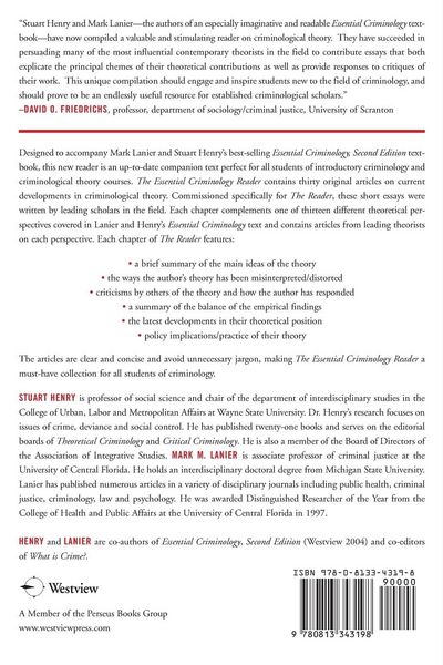 Produktbild: The Essential Criminology Reader