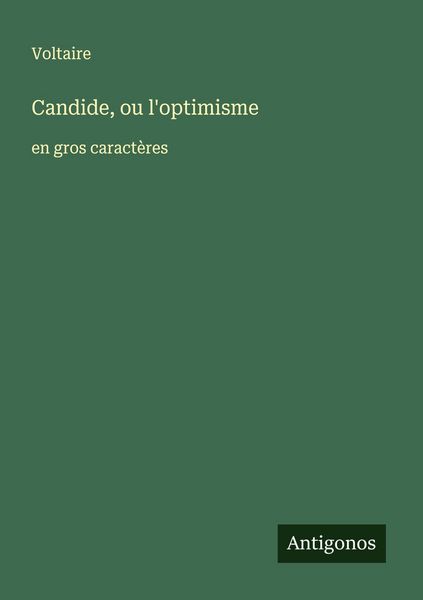 Produktbild: Candide, ou l'optimisme