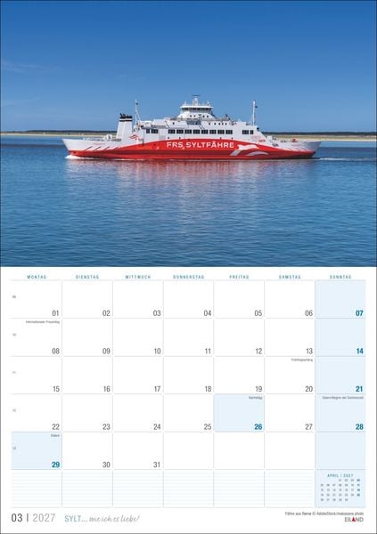 Produktbild: Sylt &hellip; wie ich es liebe Kalender 2027