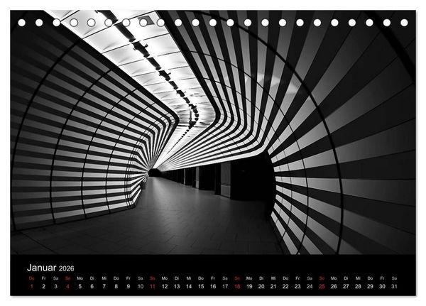Produktbild: Black-Schwarz-Noir 2026 (Tischkalender 2026 DIN A5 quer), CALVENDO Monatskalender