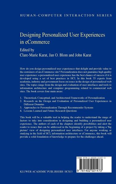 Produktbild: Designing Personalized User Experiences in eCommerce