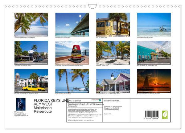 Produktbild: FLORIDA KEYS UND KEY WEST Malerische Reiseroute (Wandkalender 2026 DIN A3 quer), CALVENDO Monatskalender