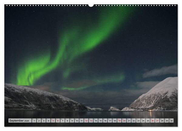 Produktbild: Aurora Borealis: Polarlichter in Norwegen (hochwertiger Premium Wandkalender 2026 DIN A2 quer), Kunstdruck in Hochglanz