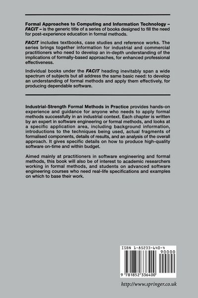 Produktbild: Industrial-Strength Formal Methods in Practice
