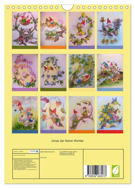 Produktbild: Jonas der kleine Wichtel (Wandkalender 2026 DIN A4 hoch), CALVENDO Monatskalender
