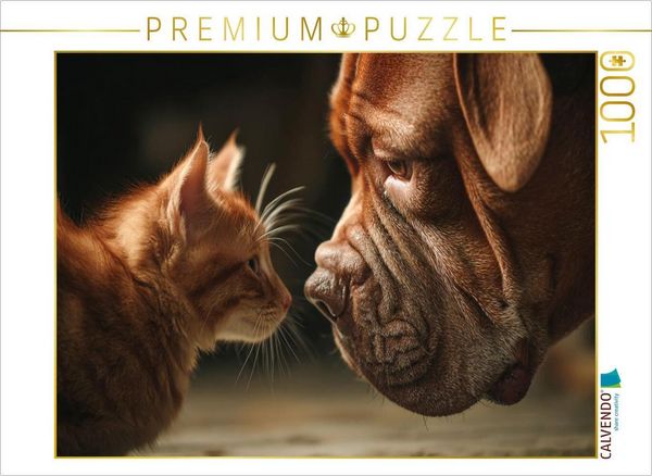 Produktbild: CALVENDO Puzzle Ein Motiv aus dem Kalender Hund und Katze - Tierische Freunde | 1000 Teile Lege-Gr&ouml;&szlig;e 64x48cm Foto-Puzzle f&uuml;r gl&uuml;ckliche Stunden