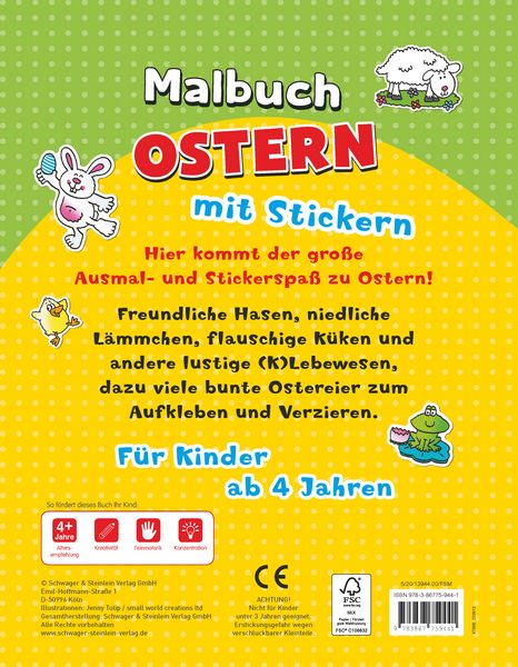 Produktbild: Malbuch Ostern mit Stickern