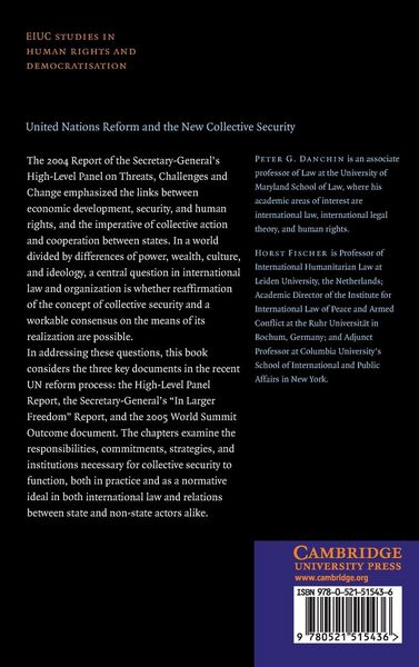 Produktbild: United Nations Reform and the New Collective Security