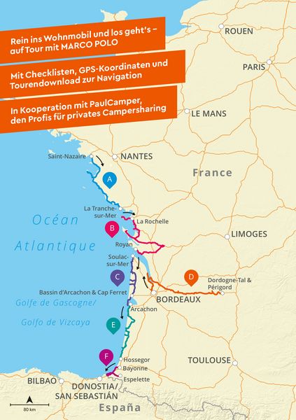 Produktbild: MARCO POLO Camper Guide Franz&ouml;sische Atlantikk&uuml;ste