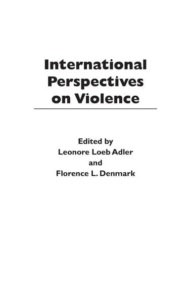 Produktbild: International Perspectives on Violence