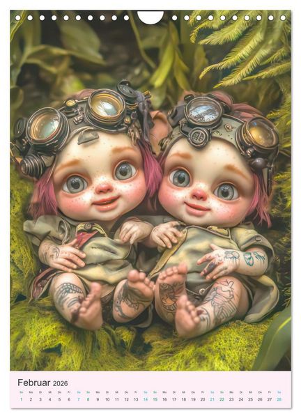 Produktbild: Steampunk Puppen &ndash; Zauberhafte Puppenfiguren (Wandkalender 2026 DIN A4 hoch), CALVENDO Monatskalender