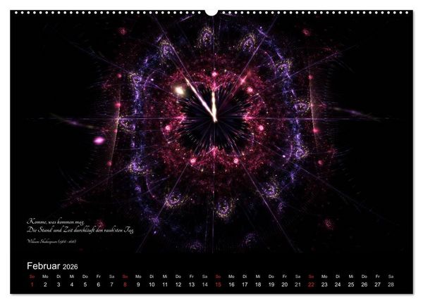 Produktbild: Zeit 2026 - Grafiken und Zitate (hochwertiger Premium Wandkalender 2026 DIN A2 quer), Kunstdruck in Hochglanz