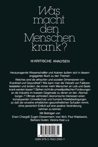Produktbild: Was macht den Menschen krank?