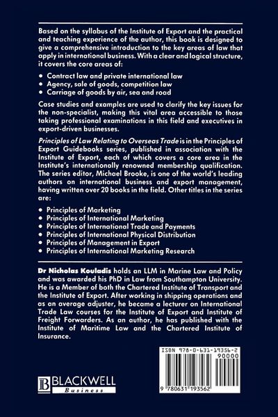 Produktbild: Principles of Law Relating to Overseas Trade