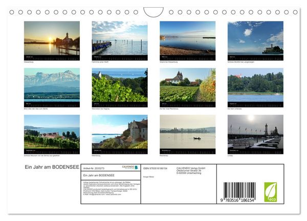 Produktbild: Ein Jahr am BODENSEE (Wandkalender 2026 DIN A4 quer), CALVENDO Monatskalender