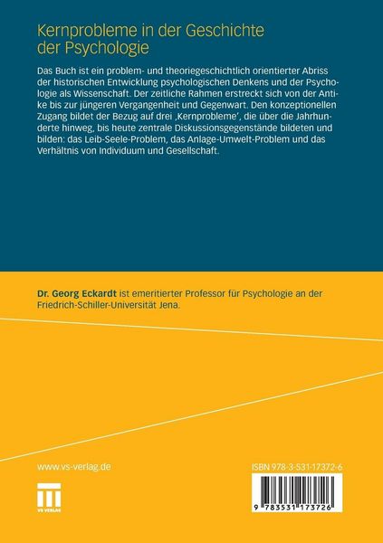 Produktbild: Kernprobleme in der Geschichte der Psychologie