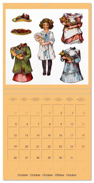 Produktbild: CHARMING OLD PAPER DOLLS (Wall Calendar 2026 12 &times; 12 Inch) CALVENDO 12 Month Wall Calendar