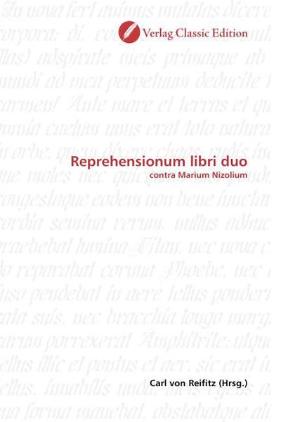 Produktbild: Reprehensionum libri duo