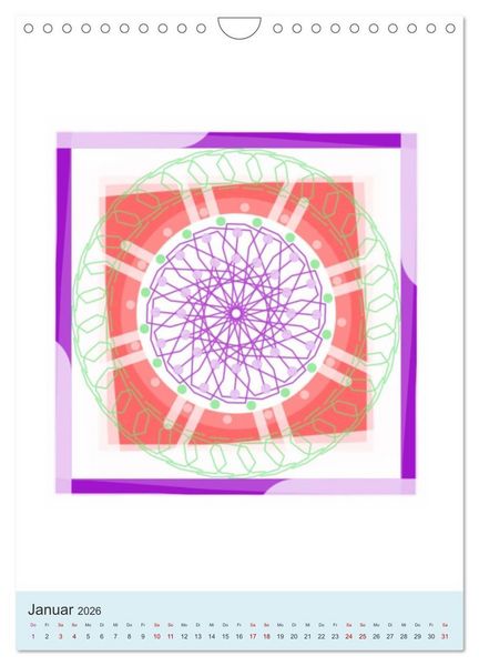 Produktbild: Transluzent-Mandalas (Wandkalender 2026 DIN A4 hoch), CALVENDO Monatskalender