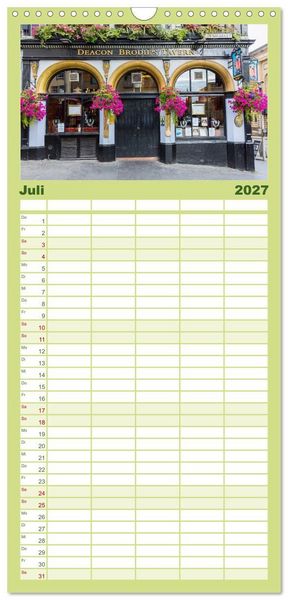 Produktbild: Familienplaner 2027 - Edinburgh - Impressionen aus der schottischen Hauptstadt mit 5 Spalten (Wandkalender, 21 x 45 cm) CALVENDO