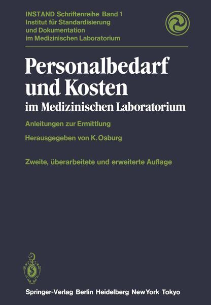Produktbild: Personalbedarf und Kosten im Medizinischen Laboratorium