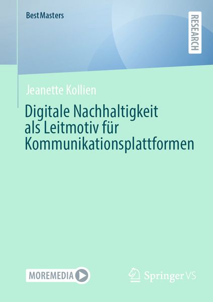Produktbild: Digitale Nachhaltigkeit als Leitmotiv f&uuml;r Kommunikationsplattformen