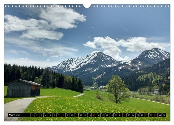 Produktbild: Allg&auml;uer Bergblicke - Frei f&uuml;hlen, frei denken, loslassen... (Wandkalender 2026 DIN A3 quer), CALVENDO Monatskalender