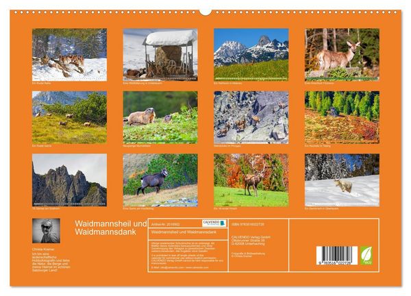 Produktbild: Waidmannsheil und Waidmannsdank (hochwertiger Premium Wandkalender 2026 DIN A2 quer), Kunstdruck in Hochglanz