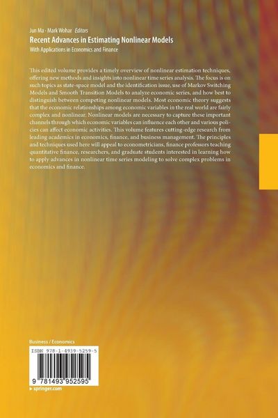 Produktbild: Recent Advances in Estimating Nonlinear Models