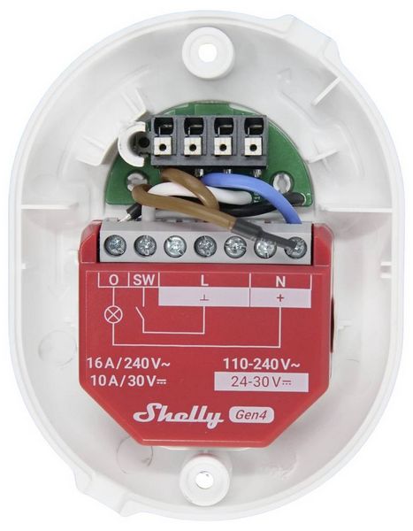Produktbild: Shelly Button Add-on wei&szlig; Erweiterungsmodul Wi-Fi