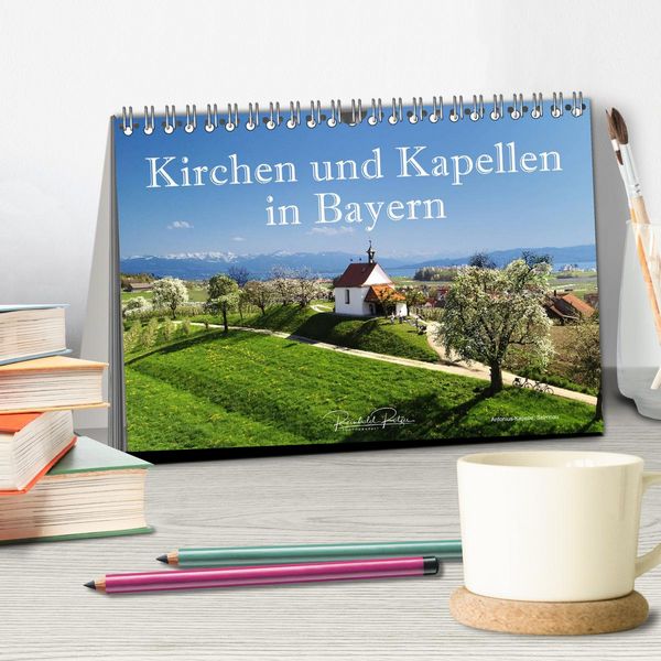 Produktbild: Kirchen und Kapellen in Bayern (Tischkalender 2026 DIN A5 quer), CALVENDO Monatskalender