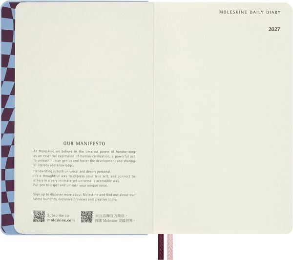 Produktbild: Moleskine Alice im Wunderland 12 Monate Tageskalender 2027, L/A5, 1 Tag = 1 Seite, fester Einband