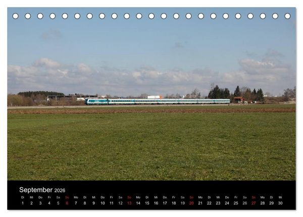 Produktbild: Mit der Bahn durch die Alpen (Tischkalender 2026 DIN A5 quer), CALVENDO Monatskalender