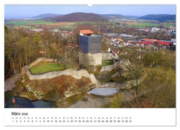 Produktbild: Deutschlands Burgen - Der S&uuml;den von oben (Wandkalender 2026 DIN A2 quer), CALVENDO Monatskalender