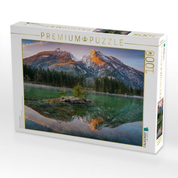 Produktbild: CALVENDO Puzzle Hintersee am Morgen | 1000 Teile Lege-Gr&ouml;&szlig;e 64x48cm Foto-Puzzle f&uuml;r gl&uuml;ckliche Stunden