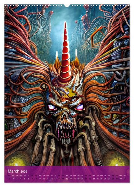 Produktbild: Zombiecorns (Wall Calendar 2026 DIN A2 portrait), CALVENDO 12 Month Wall Calendar