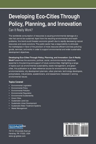 Produktbild: Developing Eco-Cities Through Policy, Planning, and Innovation