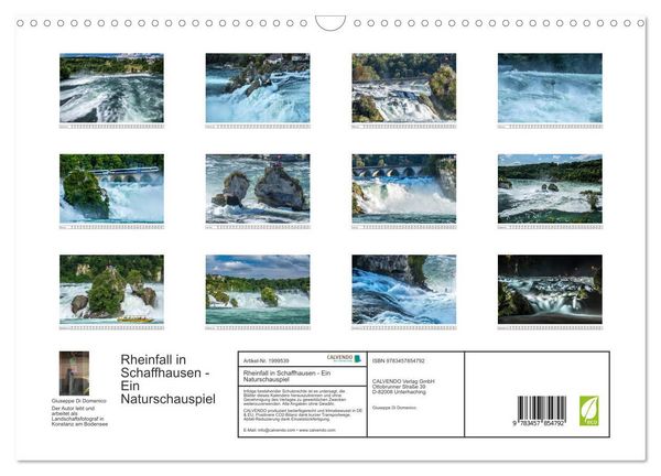 Produktbild: Rheinfall in Schaffhausen - Ein Naturschauspiel (Wandkalender 2026 DIN A3 quer), CALVENDO Monatskalender